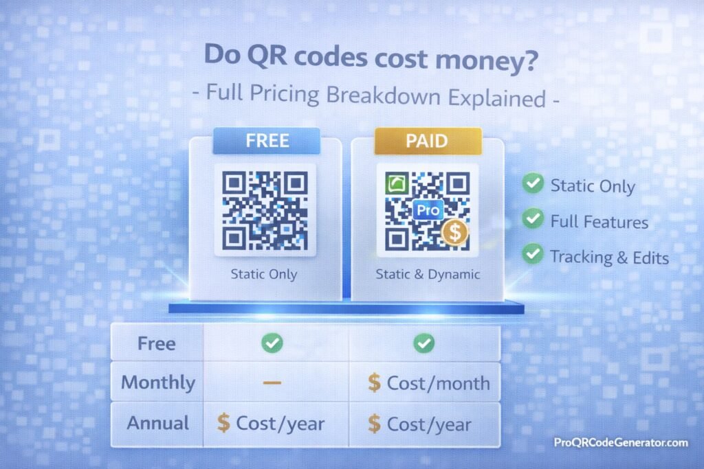 Do QR Codes Cost Money? β Full Pricing Breakdown Explained 2 Do QR Codes Cost Money