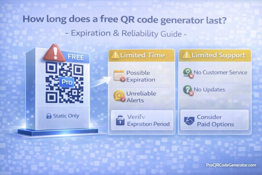 How Long Does a Free QR Code Generator Last? – Expiration & Reliability Guide 2 Free QR Code Generator