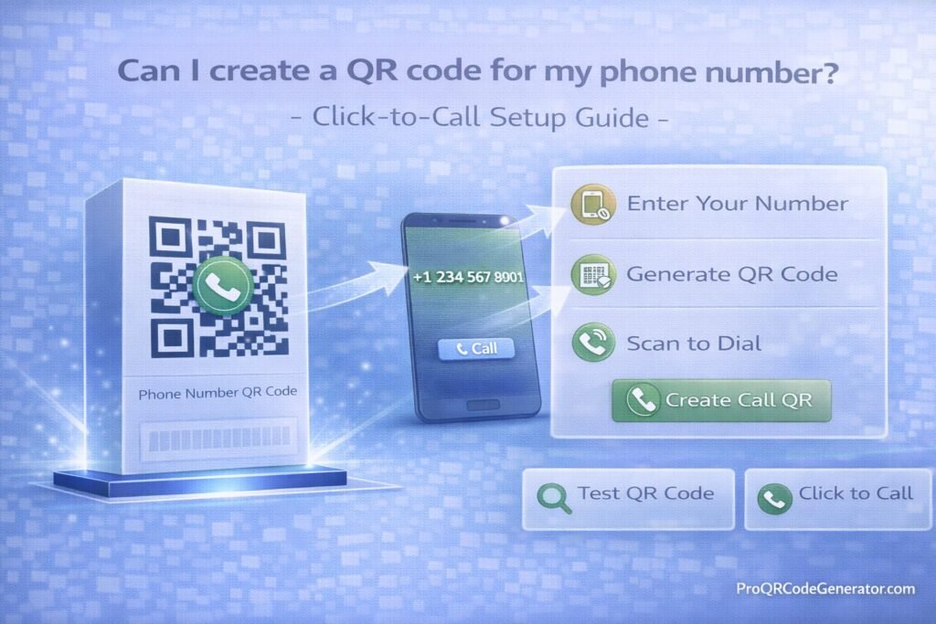 Can I create a QR code for my phone number? Click-to-Call Setup Guide 2 Create a QR Code for My Phone Number