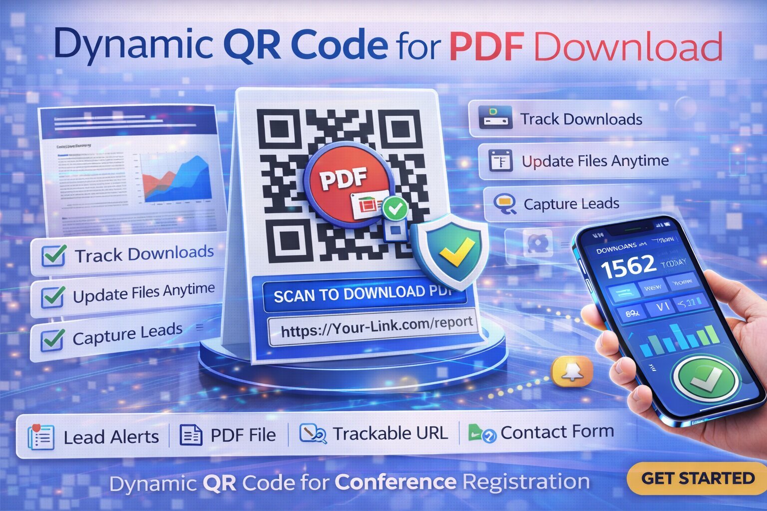 Dynamic QR Code for PDF Download