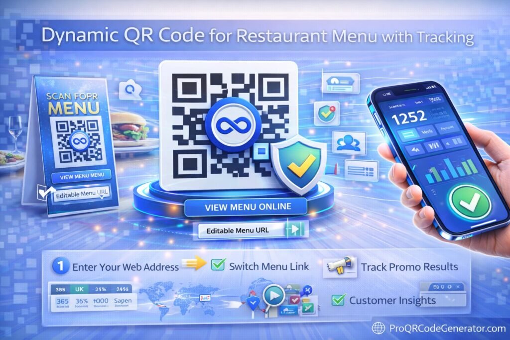 Dynamic QR Code for Restaurant Menu
