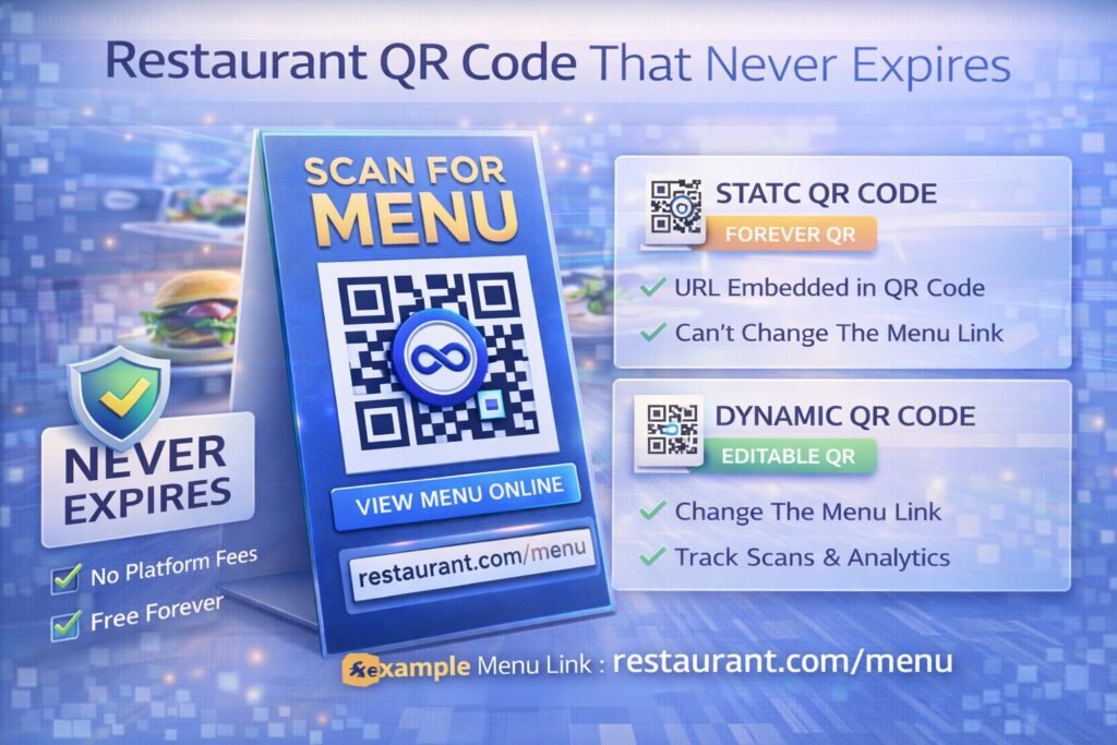 Restaurant QR Code That Never Expires